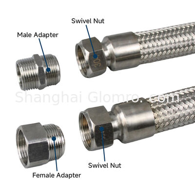 304 Stainless Steel Explosion-Proof Flexible Connection Hose DN25 Conduit Metal Hose Stainless Steel Corrugated Pipe