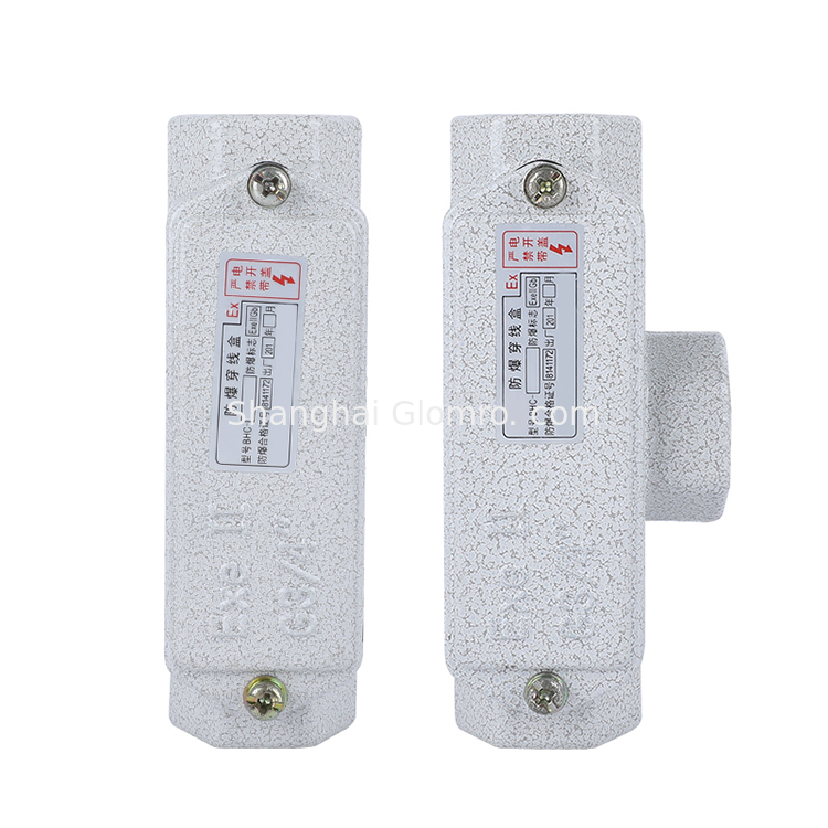 Cast Aluminum Electronics Instrument Enclosures Explosion Proof Straight Through Wiring Box DN20  Junction Box