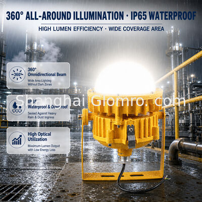 Đèn chống cháy nổ 50W công suất cao, không cần bảo trì, IP65, chiếu sáng khu vực nhà kho, nhà máy, xưởng
